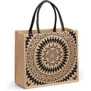 Women Yellow01 14''x12'' Large Tote Bag with Laminated Interior and Soft Handles